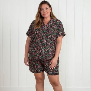 Printfresh toadstools Mushroom short sleeve Pajama Set 3X